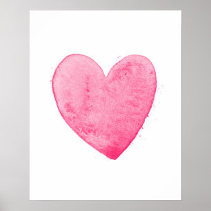 Printmedien in heißen rosa Noten Poster