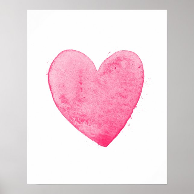 Printmedien in heißen rosa Noten Poster (Vorne)
