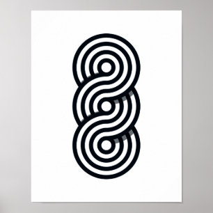 Printmedien mit paralleler Linien - Schwarz und We Poster