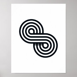 Printmedien mit paralleler Linien - Schwarz und We Poster