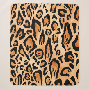 Printmuster der Watercolor-Cheetah Sherpadecke