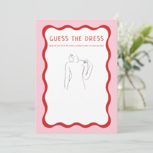 Printrosa Red Guess The Dress Bridal Game Einladung