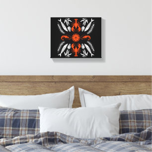 Prints von Meeresfrüchten Art Deco Leinwanddruck