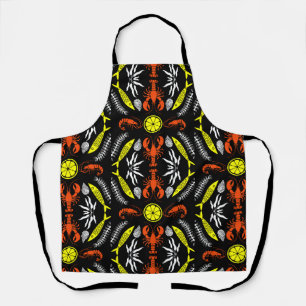 Prints von Meeresfrüchten Art Deco Schürze