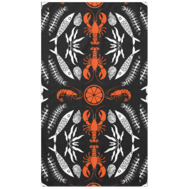 Prints von Meeresfrüchten Art Deco Tischdecke