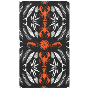 Prints von Meeresfrüchten Art Deco Tischdecke