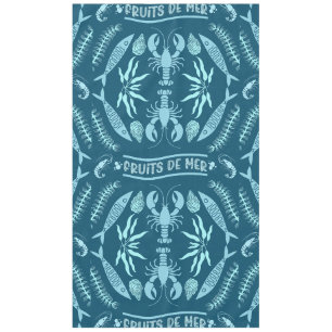 Prints von Meeresfrüchten Art Deco Tischdecke