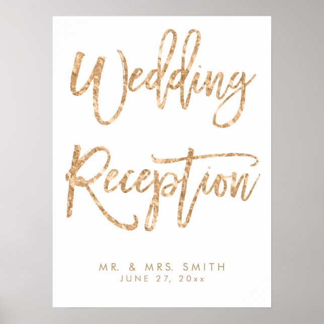Printwerbung für Gold und Weiße Hochzeiten Poster (Vorne)