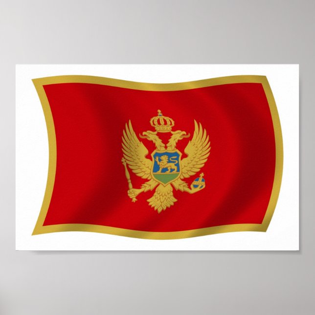 Printwerbung für Montenegro Flaggen Poster (Vorne)