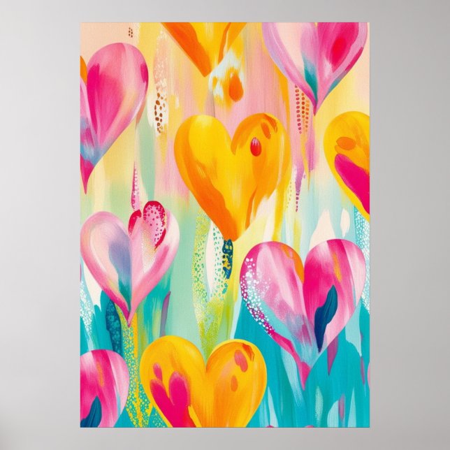Printwerbung für pulsierende Herzkunst Poster (Vorne)