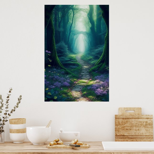 Printwerbung für verzauberte Wälder zum Download Poster (Küche)