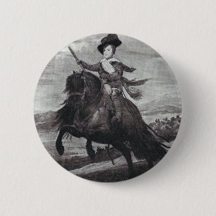 Prinz Balthasar zu Pferd von Velazque Button