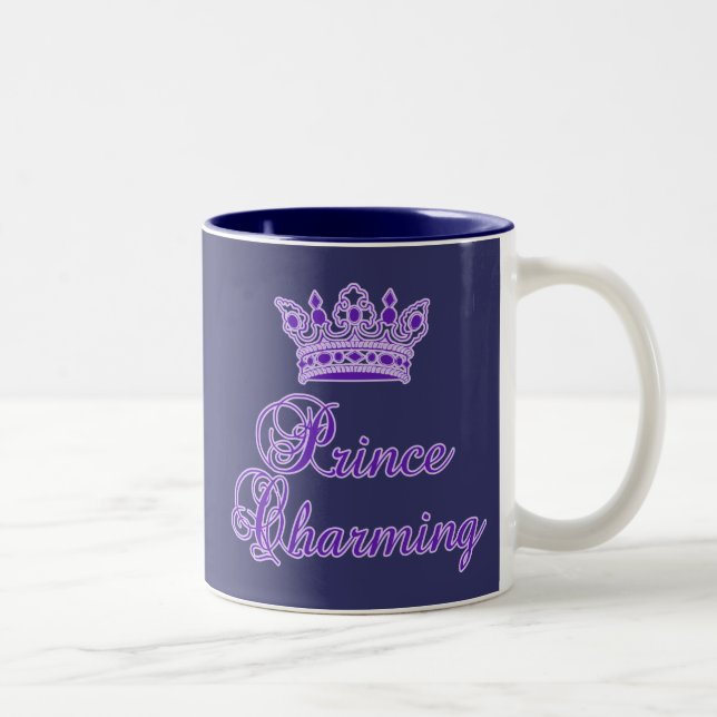 Prinz Bezaubern in königlichem Lila für Baby oder Zweifarbige Tasse (Rechts)