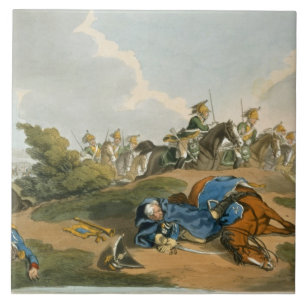 Prinz Blucher unter seinem Pferd am Kampf von Wa Fliese