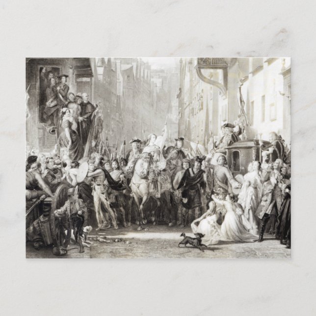 Prinz Charles Edward und die Highlander Postkarte (Vorderseite)