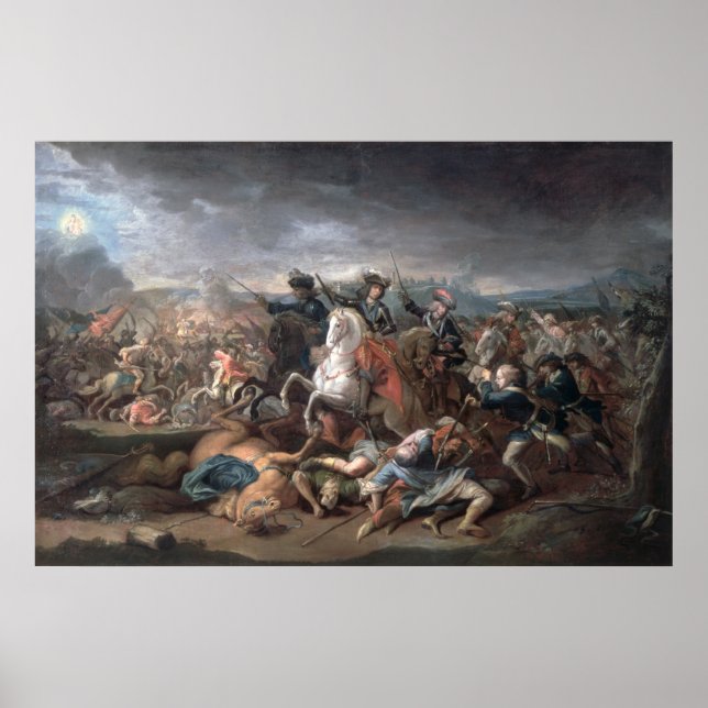 Prinz Eugene von Savoy bei Belagerung Poster (Vorne)