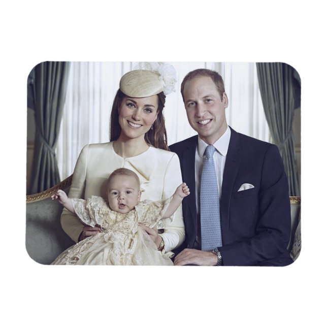 Prinz George Taufen Oktober 2013 stilisiert Magnet (Horizontal)
