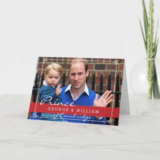 Prinz George und Prinz William Karte (Vorderseite)