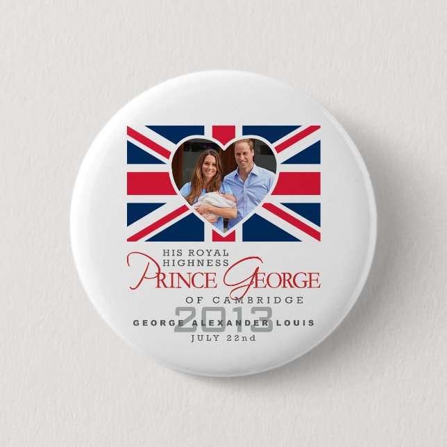 Prinz George - William u. Kate Button (Vorderseite)