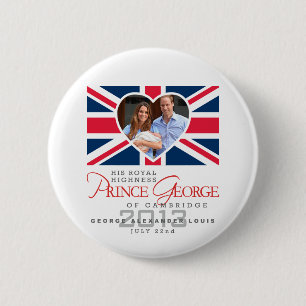 Prinz George - William u. Kate Button