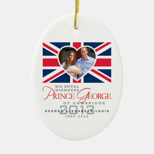 Prinz George - William u. Kate Keramikornament (Vorne)