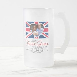 Prinz George - William u. Kate Mattglas Bierglas