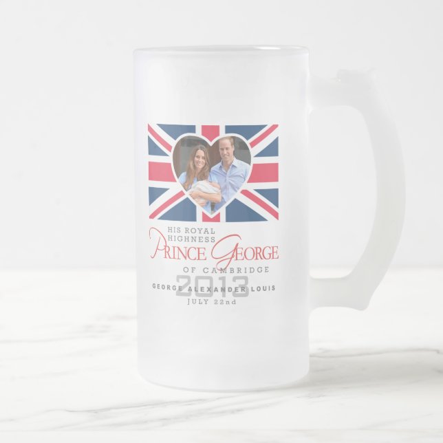 Prinz George - William u. Kate Mattglas Bierglas (Rechts)