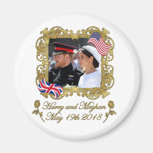 Prinz Harry und Meghan Markle königliche Hochzeit Magnet