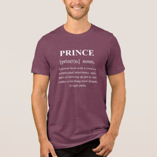 Prinz Lustiger Charakter Definition Mit Weißem Tex Tri-Blend Shirt