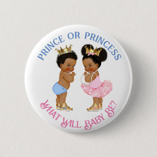 Prinz oder Prinzessin Geschlecht Enthüllung Pink B Button