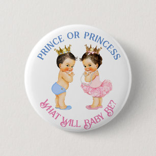 Prinz oder Prinzessin Geschlecht Enthüllung Pink B Button