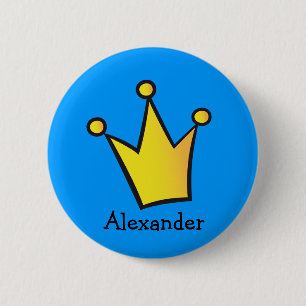 Prinz Prinzessin Crown Button