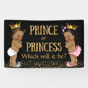 Prinz Prinzessin Geschlecht Enthüllung Baby Shower Banner