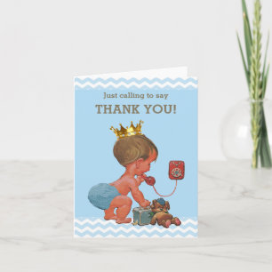 Prinz Ringing To Say Thank Sie Babyparty Dankeskarte