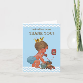 Prinz Ringing To Say Thank Sie Babyparty Dankeskarte