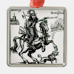 Prinz Rupert zu Pferd Silbernes Ornament