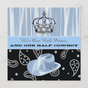Prinz-und Cowboy-Babyparty Einladung