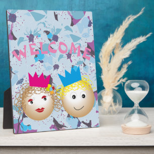Prinz und Prinzessin im Märchen, florale Blume Fotoplatte