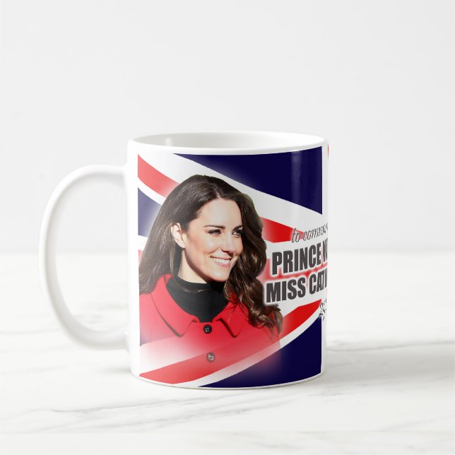 Prinz William u. Kate königliche Hochzeits-Tasse Kaffeetasse (Links)