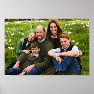 Prinz William und Familie Dez 2025 stilisiert Poster