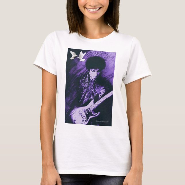 Prinz with Doves Digital Art Tshirt von Julie (Vorderseite)