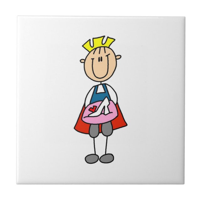 Prinz With Glass Slipper Fliese (Vorderseite)