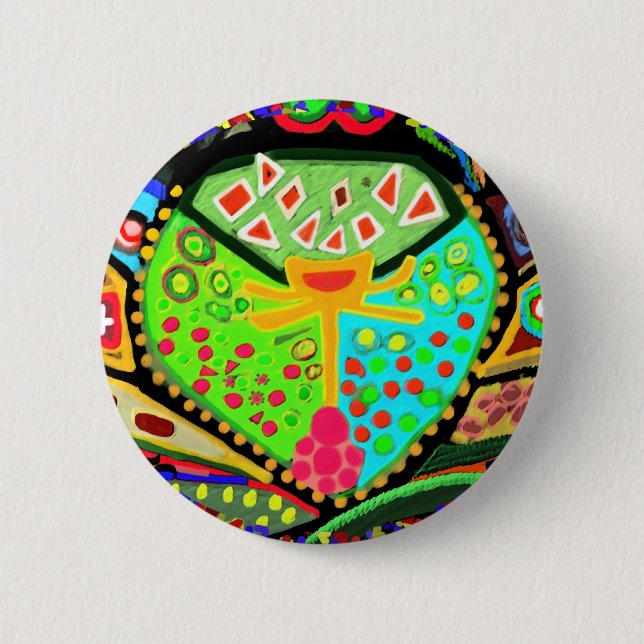 Prinzen Dianna Diamond Heart Button (Vorderseite)