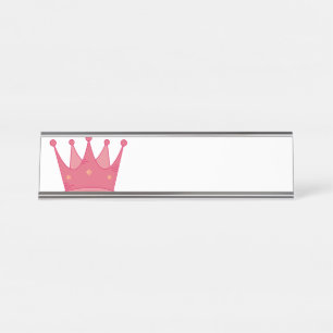 Prinzessenkrone Schreibtischnamensplakette