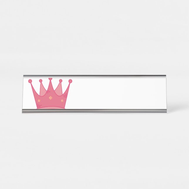 Prinzessenkrone Schreibtischnamensplakette (Vorderseite )