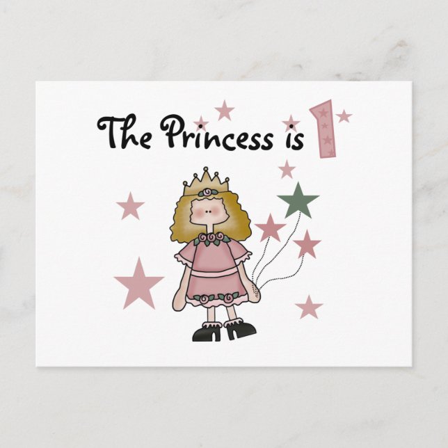 Prinzessin 1. Geburtstagsgeschenke Postkarte (Vorderseite)