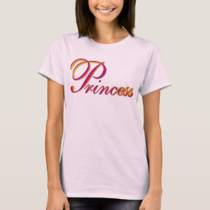 Prinzessin 3D Pink & Gold T-Shirt