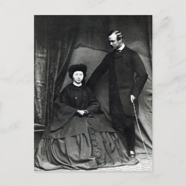 Prinzessin Alice und Prinz Ludwig von Hessen, 1860 Postkarte (Vorderseite)