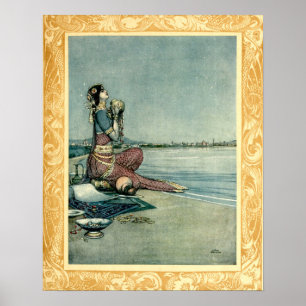 Prinzessin am Meer von Heath Robinson Poster