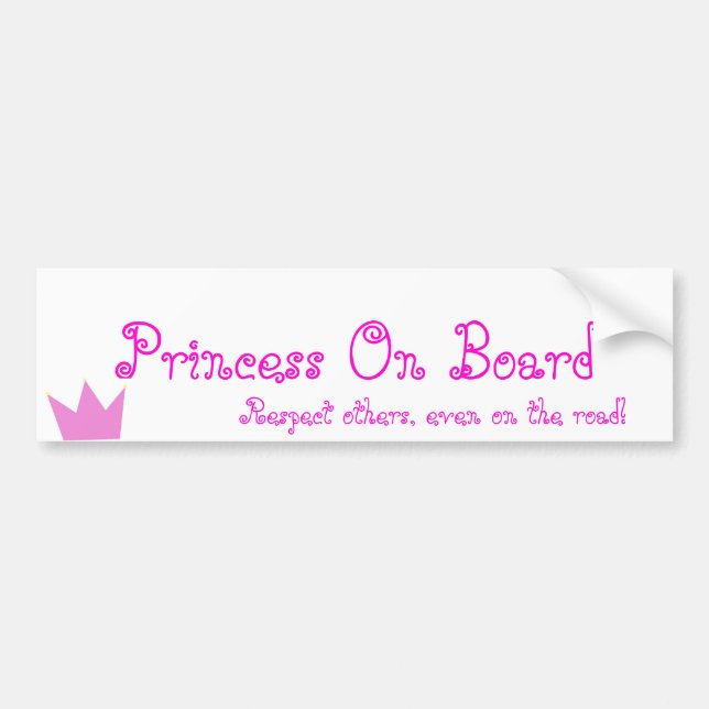 Prinzessin an Bord Autoaufkleber (Vorne)